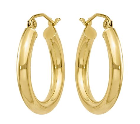 jtv 14k gold hoop earrings